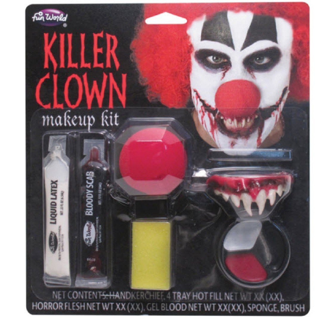 Fun World Killer klaun zestaw do makijażu standardowy
