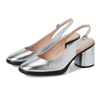 ECCO Sculpted 55 Luxe Slingback Pump High Heels Pure Silver