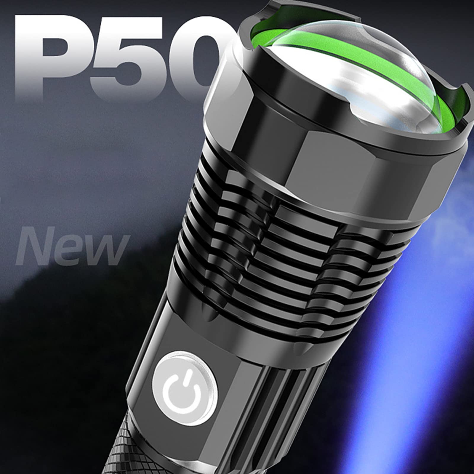 Kalttoy Lampe Torche USB Rechargeable Puissante 1500 Lumens - Batterie Lithium 26650 - Idéale Urgence, Nuit Et Défense