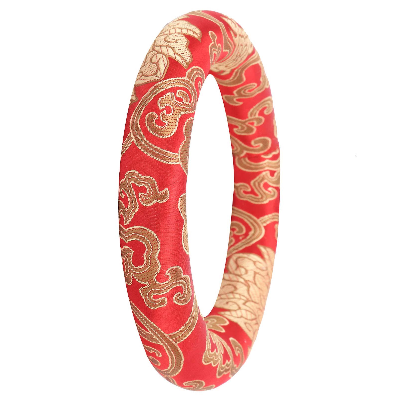 Cuscino per Campana Tibetana, Cucito a Mano in Broccato di Seta, Cuscino per Ciotola ad Anello Rotondo, Accessori Musicali per Regali Decorazione Meditazione Yoga