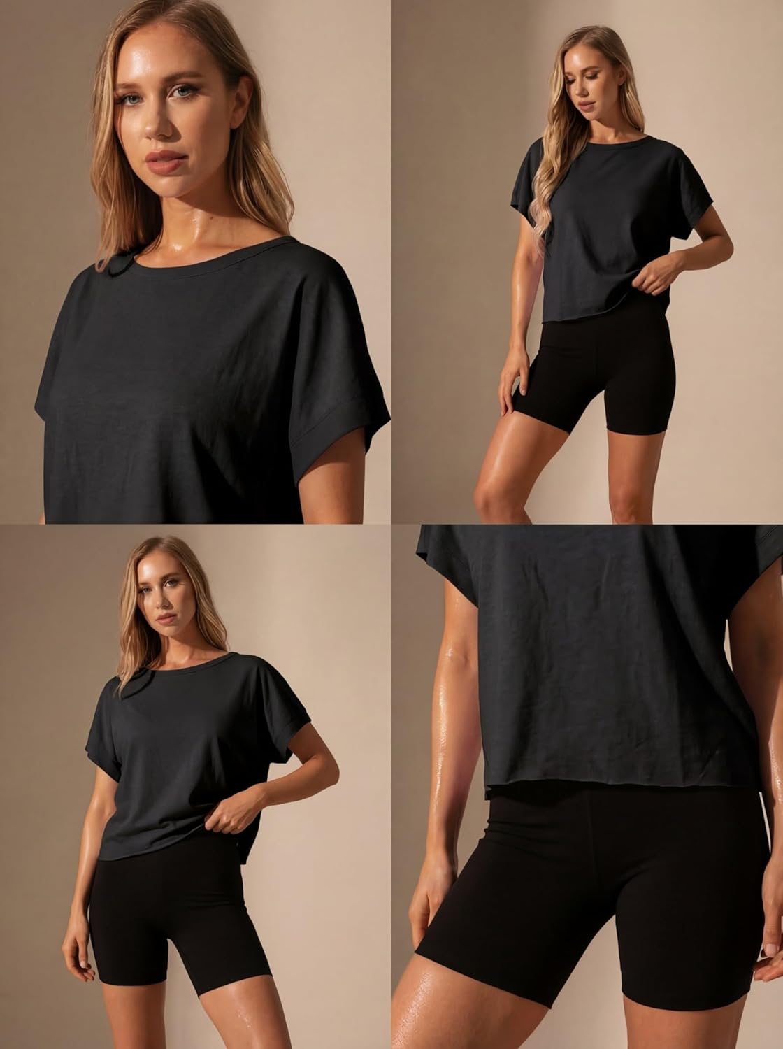 GRECERELLE Women's Open Back Workout Tops Backless Athletic Shirts Casual Crop Running Tee Y2k Yoga