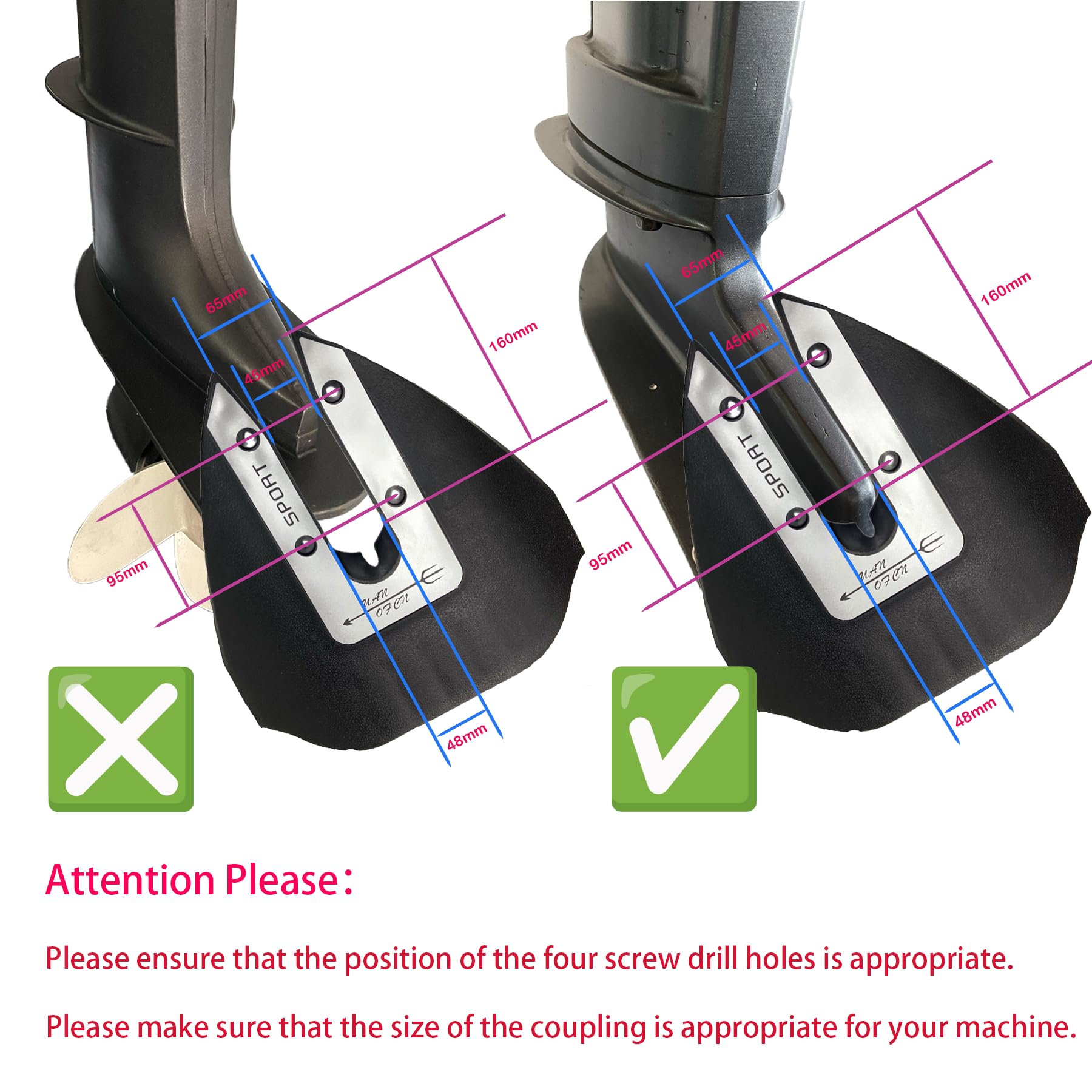 Sport-200 Whale Tail Hydrofoil Stabilisator passt für Außenbordmotoren und Heckantriebe von 8 bis 40 PS
