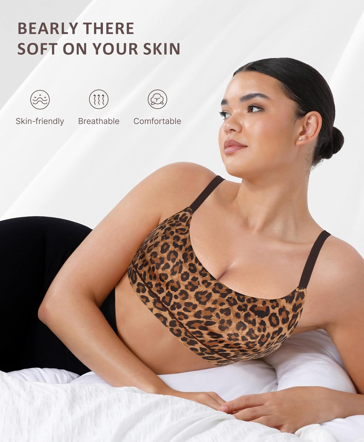 FeelinGirl Seamless Bras Wireless Bralettes for Women, No Wire Unlined Comfort Soft for Sleep, Everyday Bras - Image 5