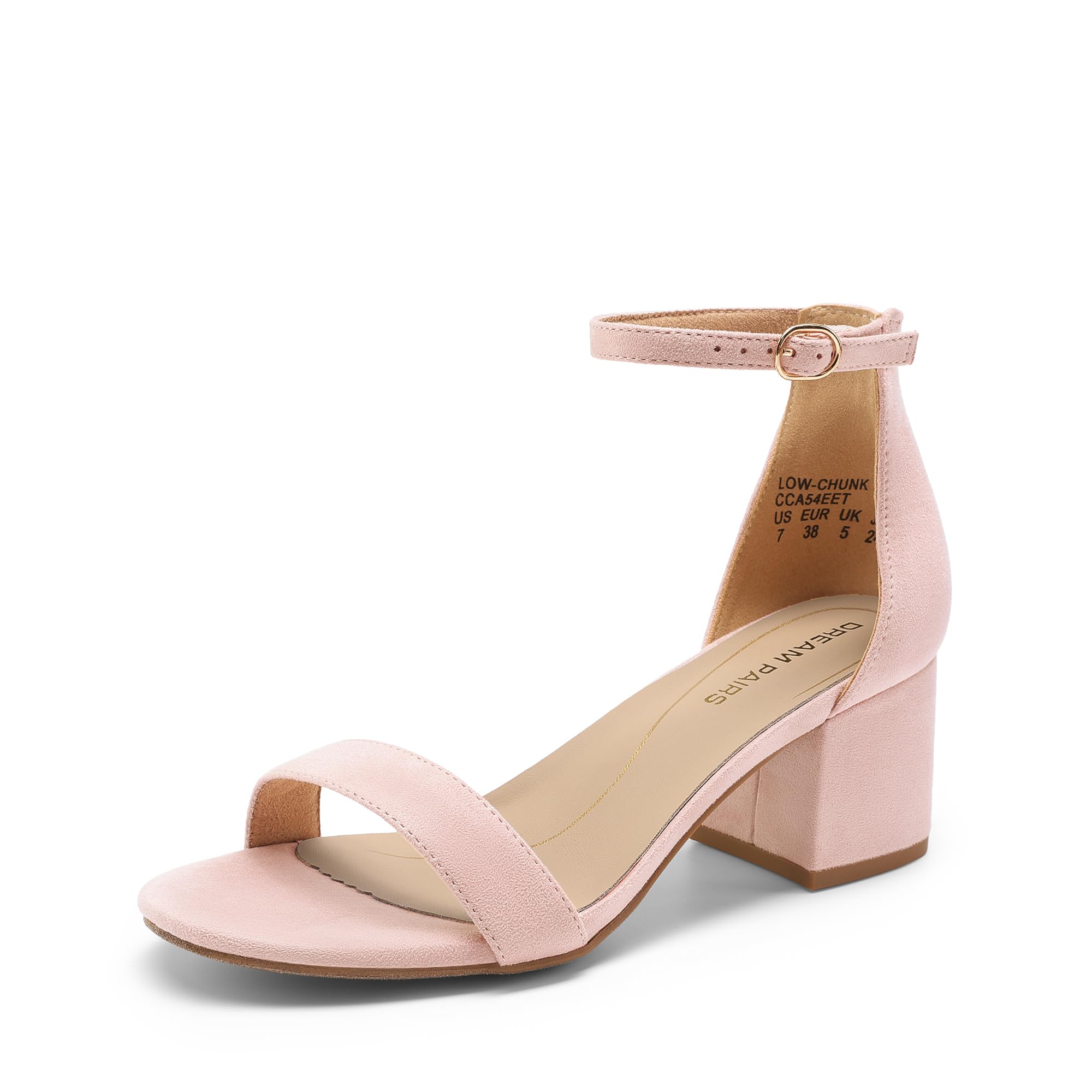 DREAM PAIRS Womens Low-Chunk Low Heel Pump Sandal