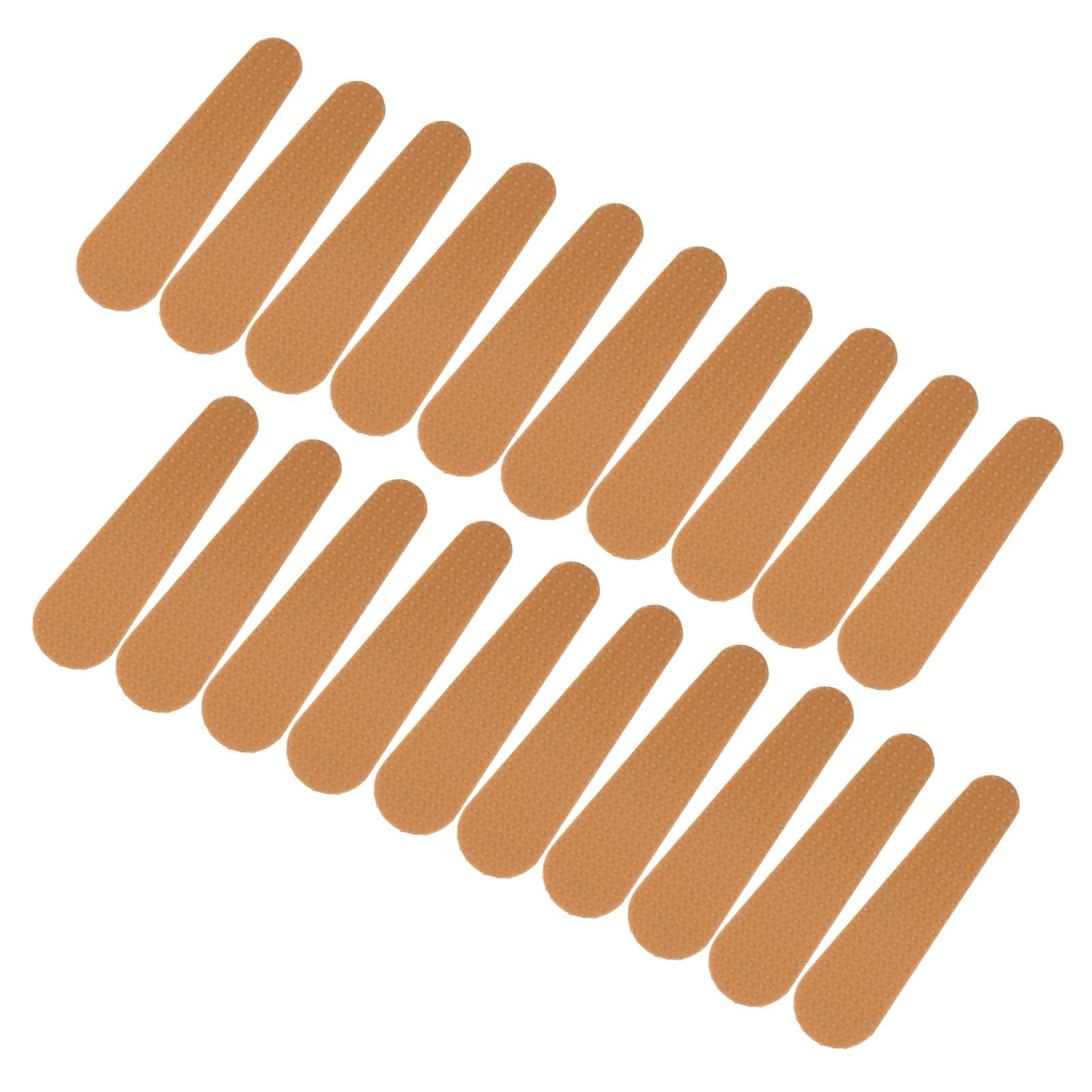 sourcing map 50Pcs Non-Slip Hanger Grips Silicone Adhesive Clothes Hanger Strips for Wood Plastic Hangers, Brown (3.27" x 0.75")