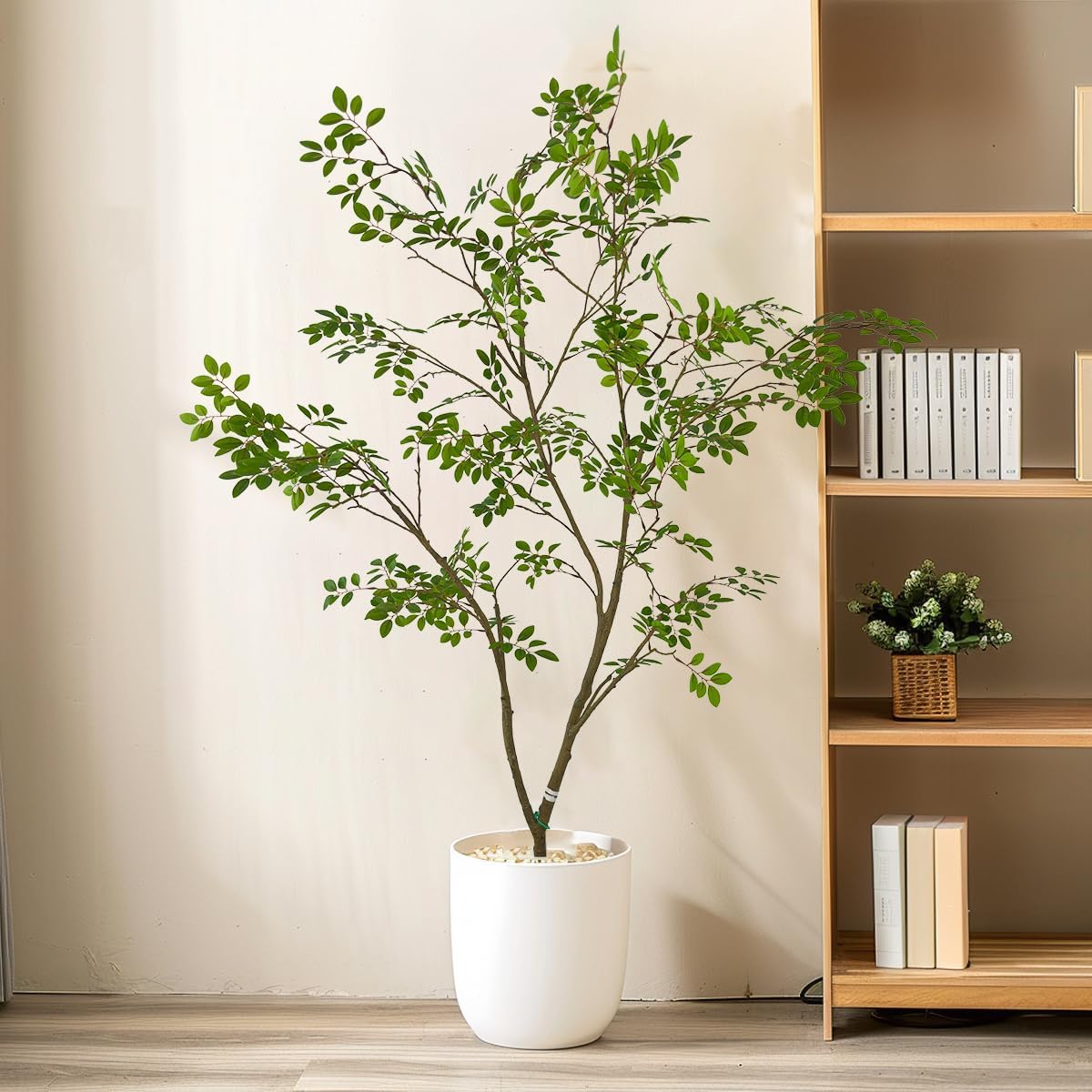 Artificial Elm Tree Faux Elm Tree 6ft Tall Fake Plant in Pot Fake Silk Tree Faux Plants Indoor - Image 6