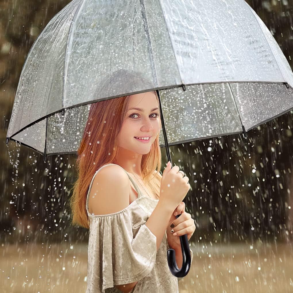 RONIARE Clear Bubble Umbrellas for Rain Large Windproof Dome Umbrella for Weddings,Prom, Graduation and Outdoor Events for Men and Women - Image 2