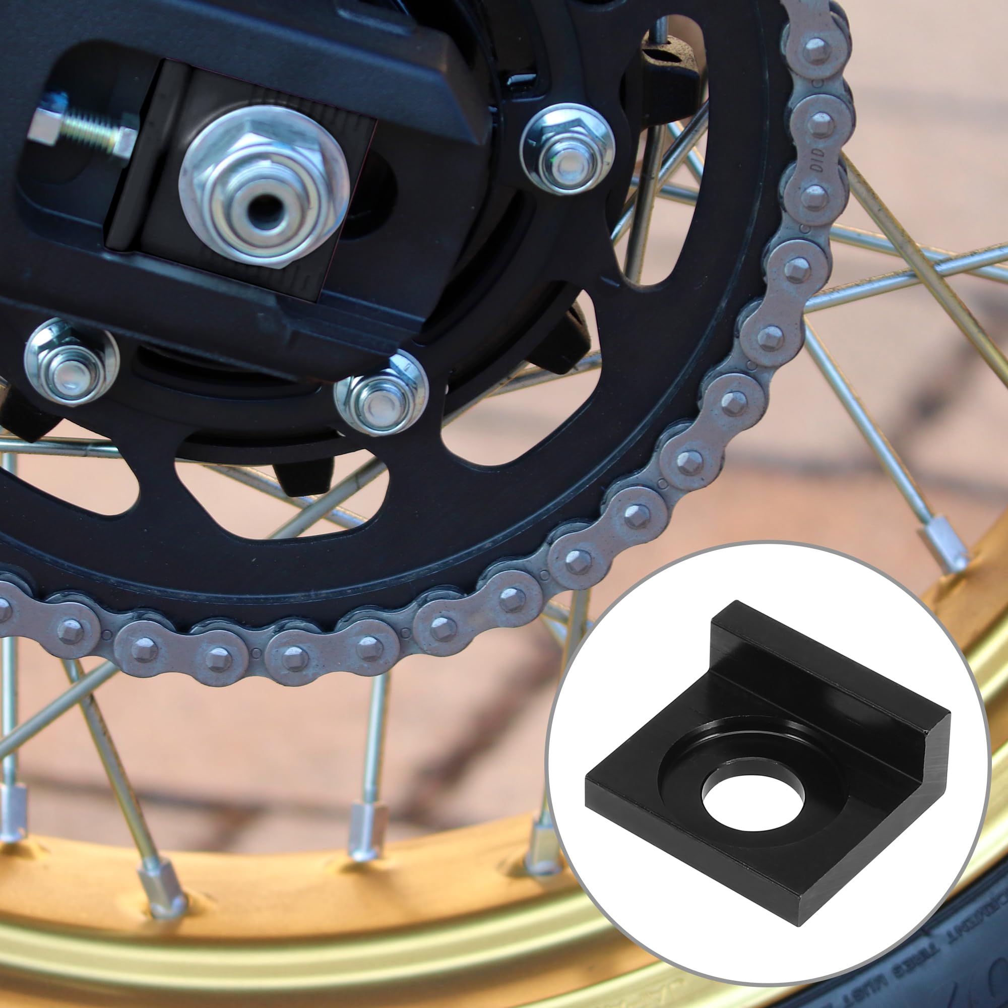 F FIERCE CYCLE 2 pz 15 mm Foro Dia Moto Regolatore Blocco Tenditore Nero