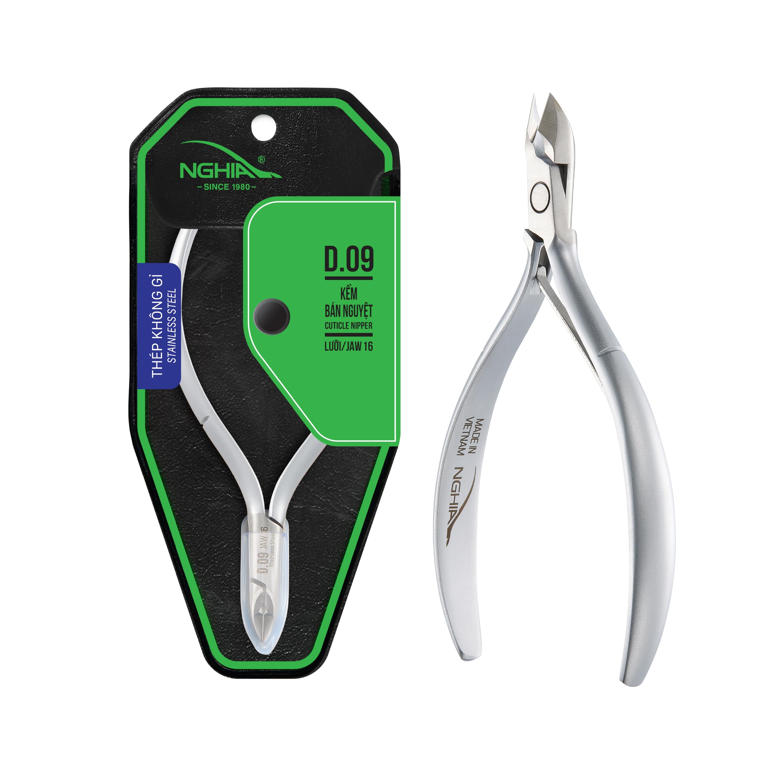 NGHIA Nagelhautzange D-09 JAW 16 | Edelstahl | langlebig und scharf | ideal für Salons und den Heimgebrauch