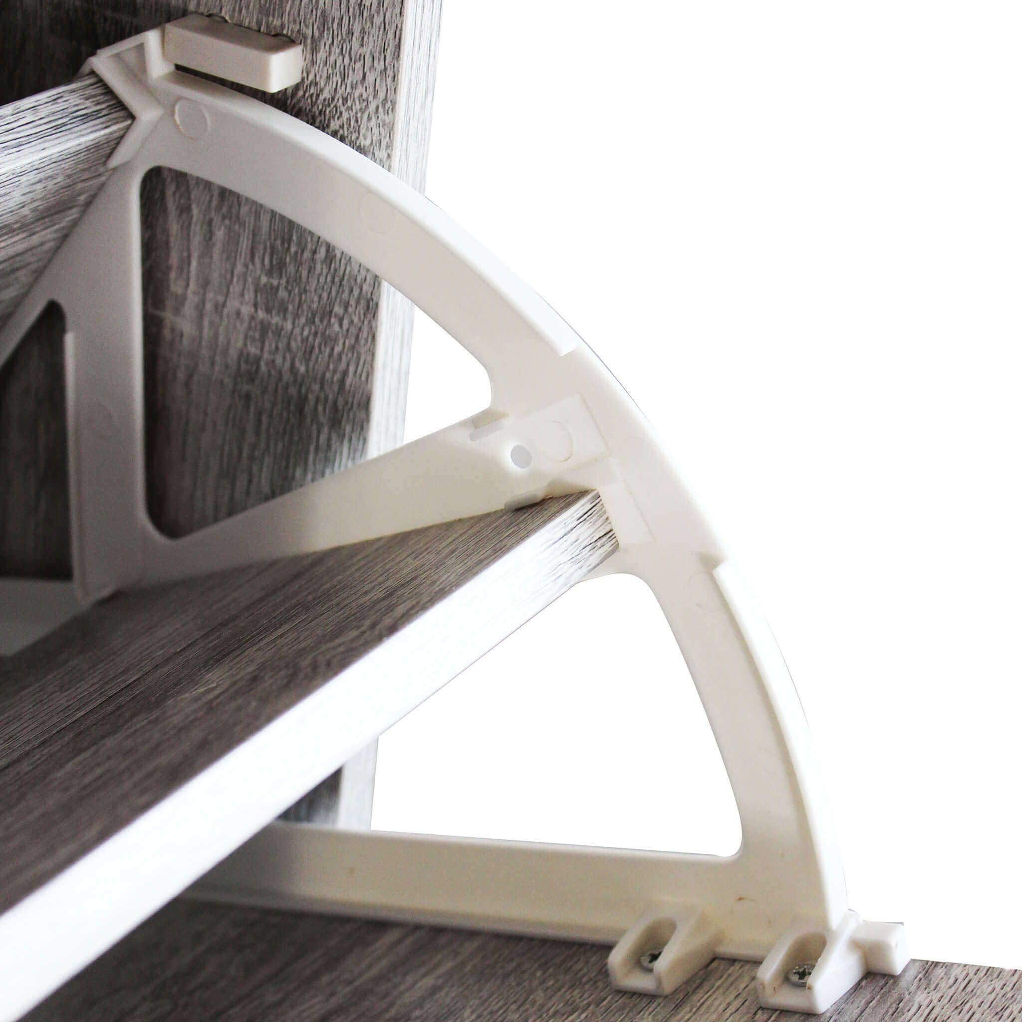 MilaniHome.it - Scarpiera Con 3 Ante In Legno Di Design Porta Scarpe Di Alta Qualità, Cm 60x24x115 H Colore: Grigio chiaro