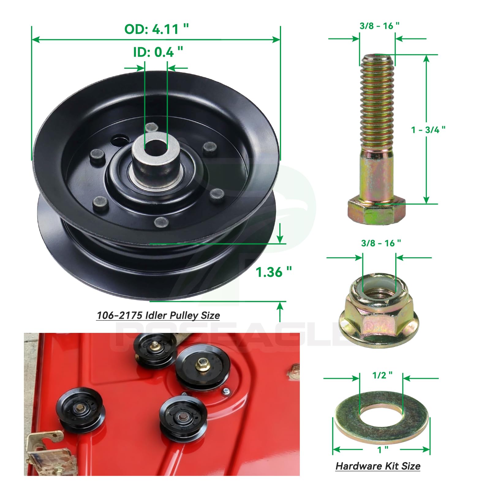 Amazon.com : POSEAGLE 3 Pack 121-0751 Spindle Assembly with 125