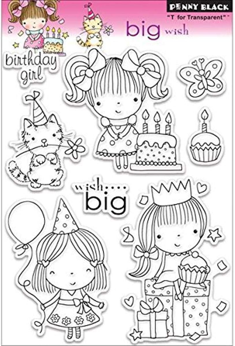 Penny Black Clear Stamps Big Wish/クリアスタンプビッグウィッシュ(5"x7.5")