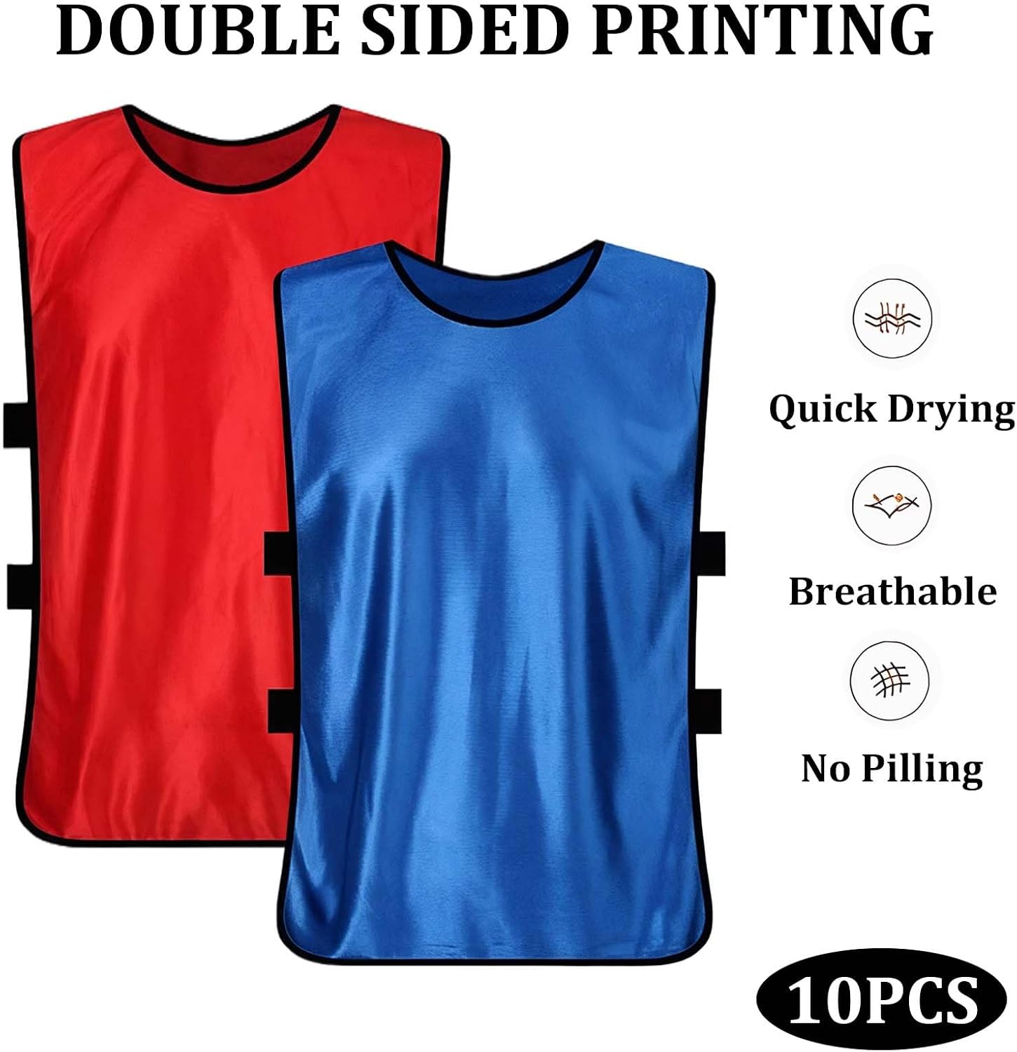 Soccer Pinnies Youth with Numbers Scrimmage Team Practice Vests Pennies Jerseys for Basketball Soccer Football Bibs
