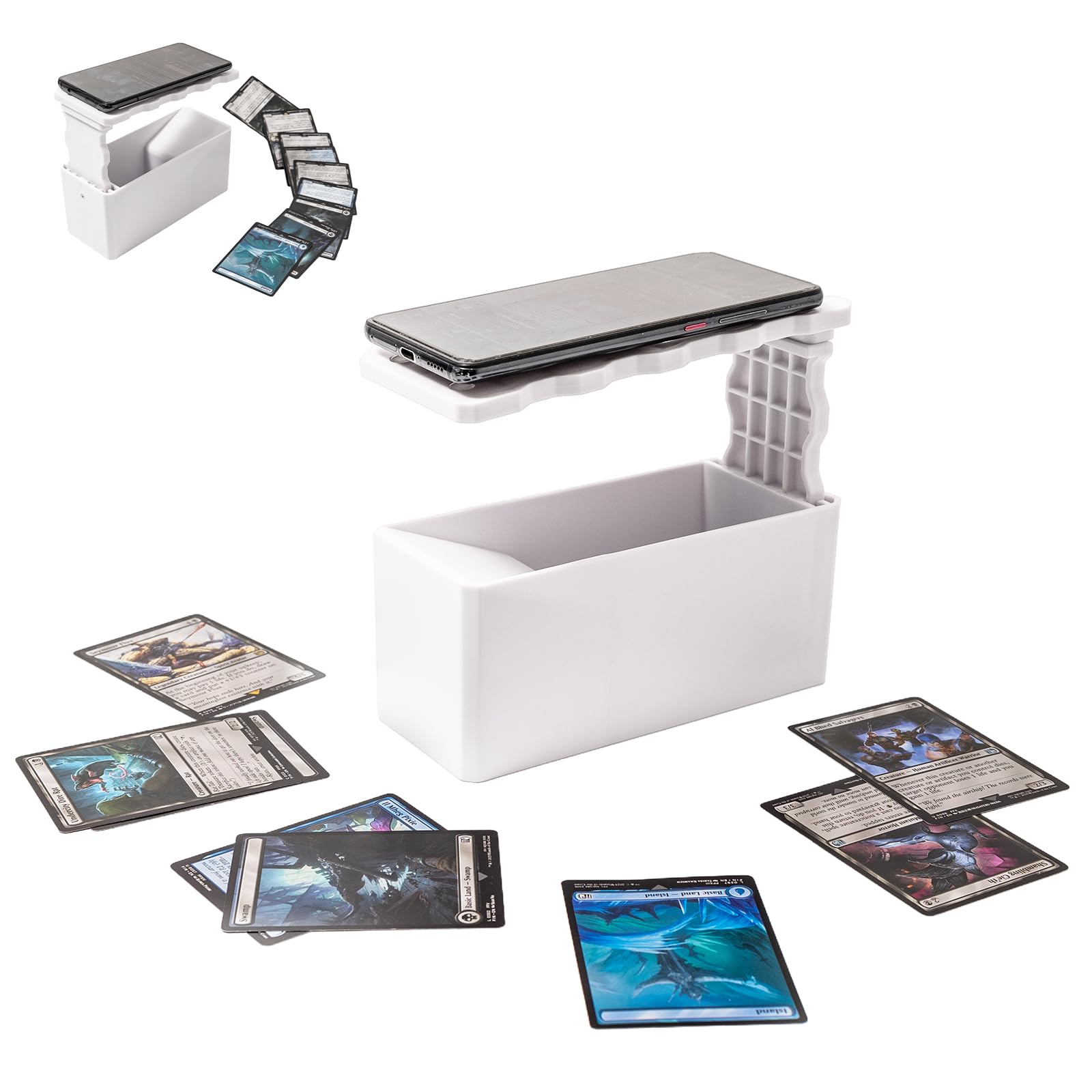 Support Scanner de Cartes pour Cartes à Jouer MTG TCG, Support Réglable pour Smartphone, Scan Rapide avec Application ManaBox, Matériau ABS Durable & Base Antidérapante