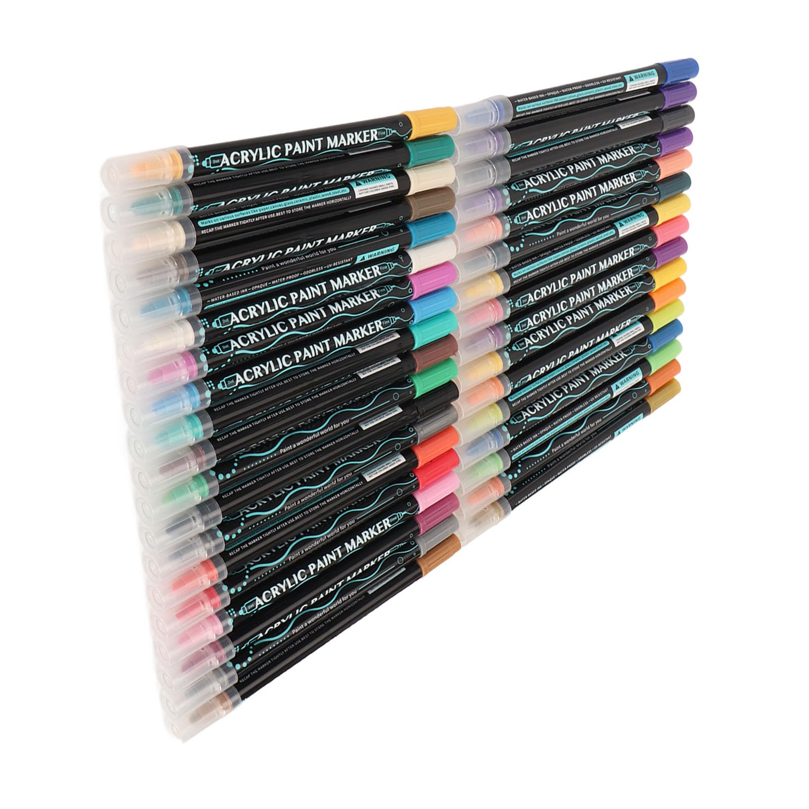 podwójna końcówka pisaki akrylowe bezwonny gładki zestaw markerów akrylowych do rękodzieła i projektów artystycznych (36 Colors)