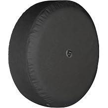 Boomerang - 33" Soft JL Tire Cover for Jeep Wrangler JL with back-up camera - Rubicon 2018-2024 - Black Denim Vinyl - Integrated Camera Hood