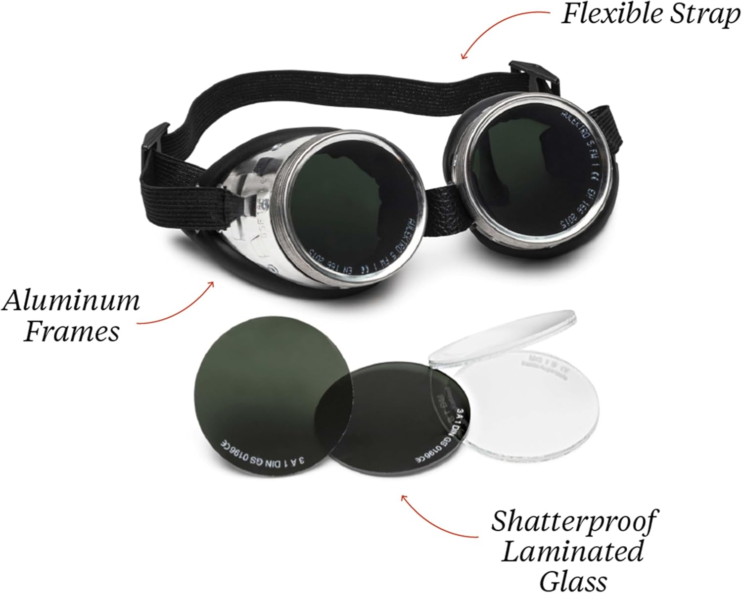 Kings County Tools Welding Glasses – Shade 5 Safety Goggles with UV Protection for Plasma Cutting and Welding