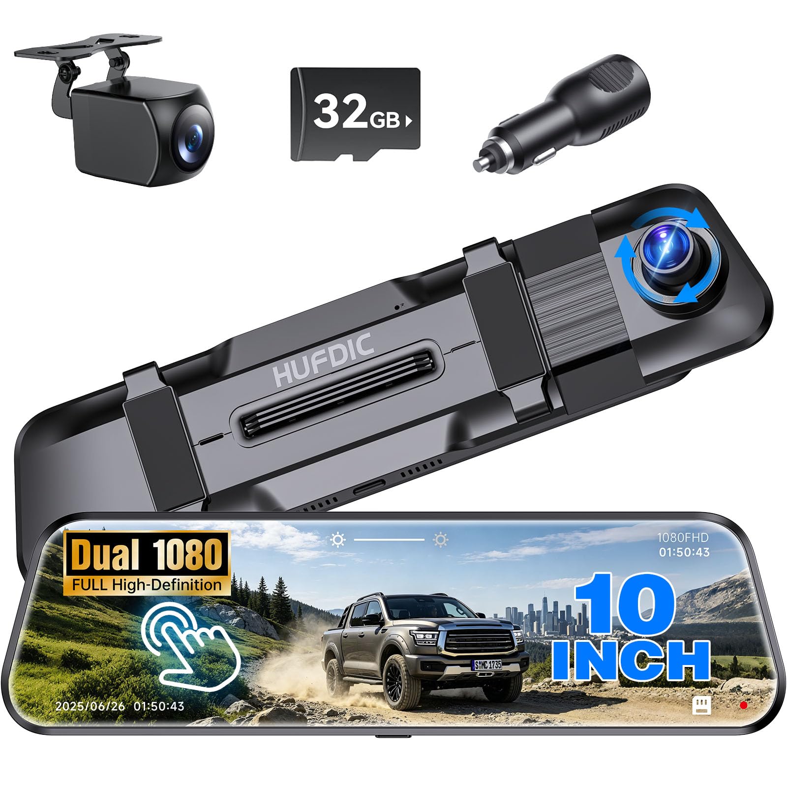 Mirror Dash Cam 10 Inch