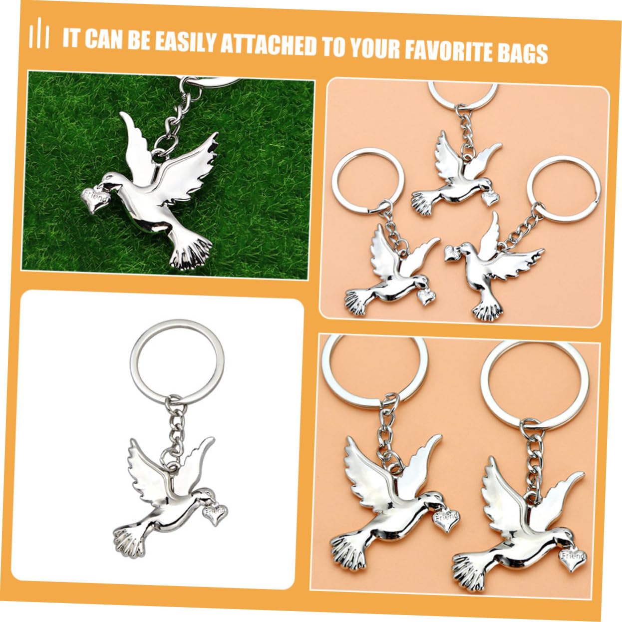 Amosfun 15piezas Llaveros De De Metálicos Pendientes Decorativos Para Claves Accesorios De Para De