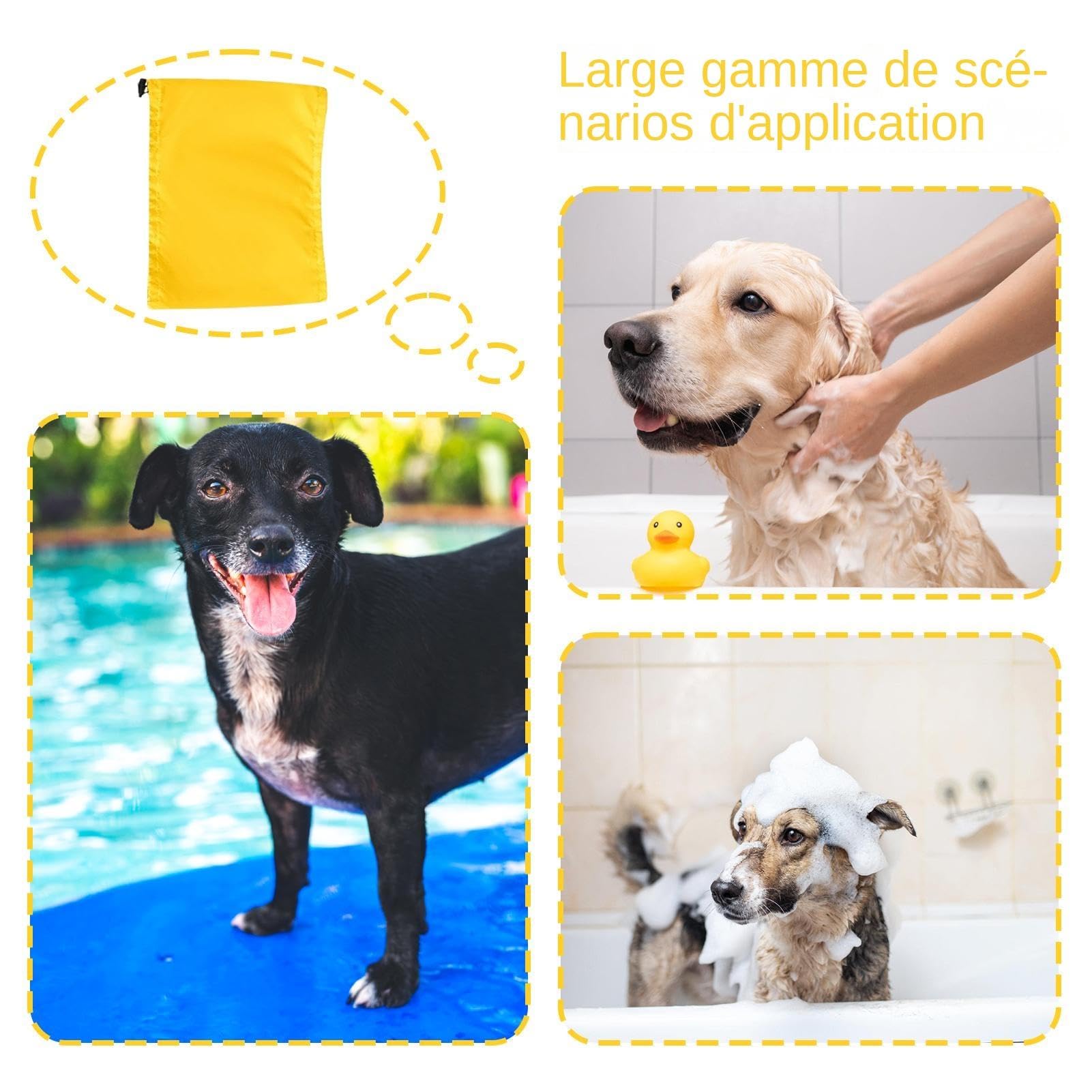 Bonnet De Bain Pour Chien – Bandeau étanche Ajustable – Protection Des Oreilles – Polyester – Taille Unique 30x25 Cm - 8