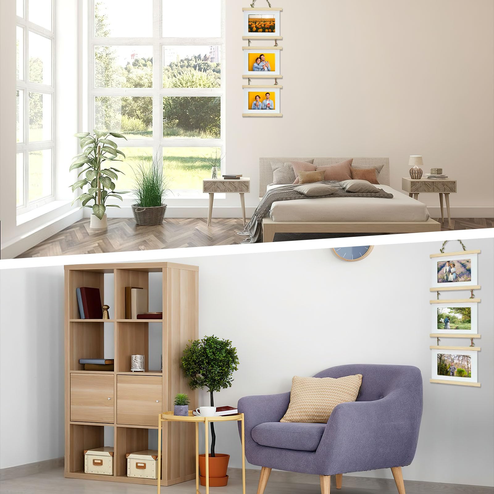 Amazon.co.jp: KKONHII 5x7 コラージュフォトフレーム 壁掛けフック