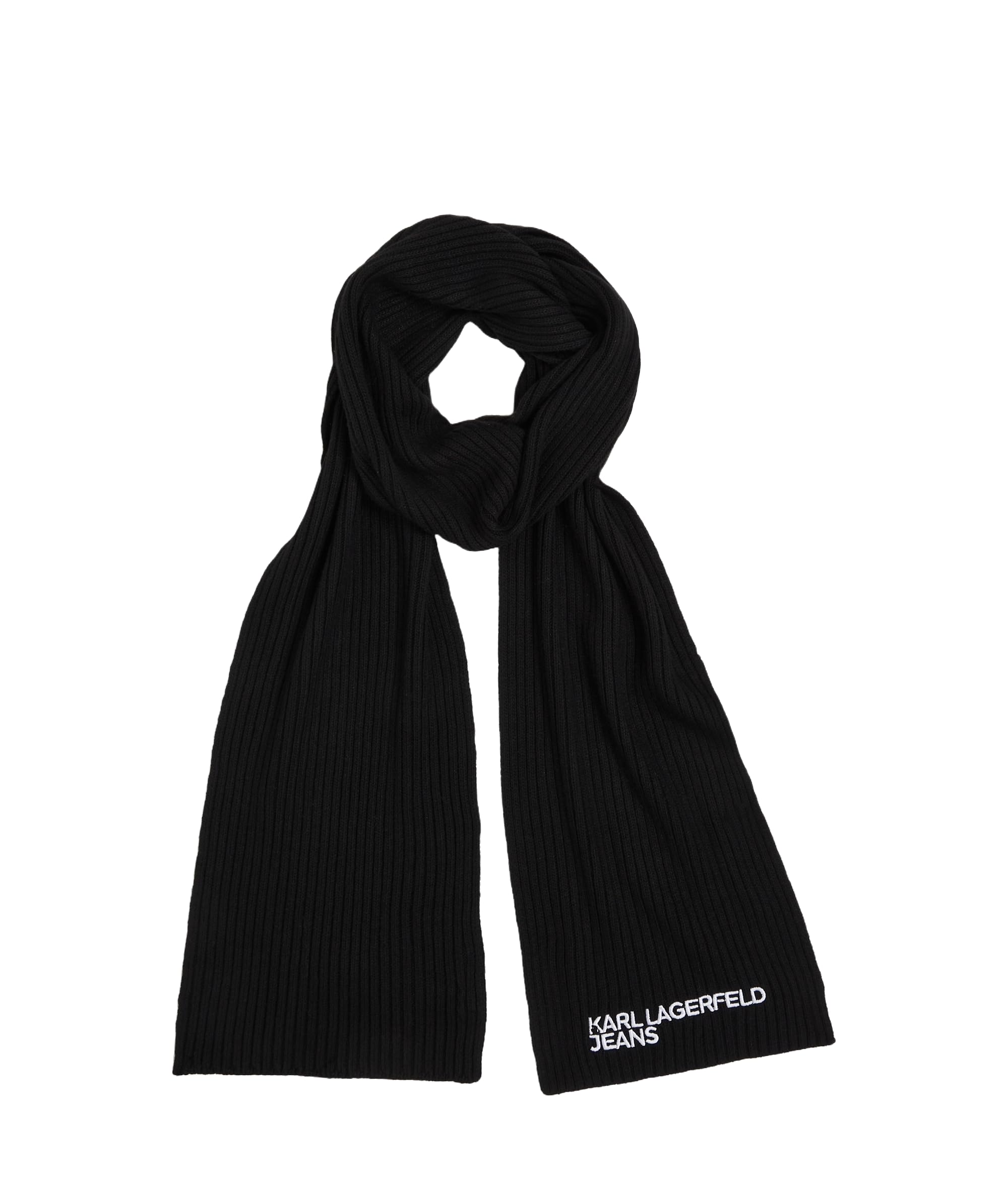 Karl Lagerfeld Jeans Uomo Essential Logo Scarf Black One size