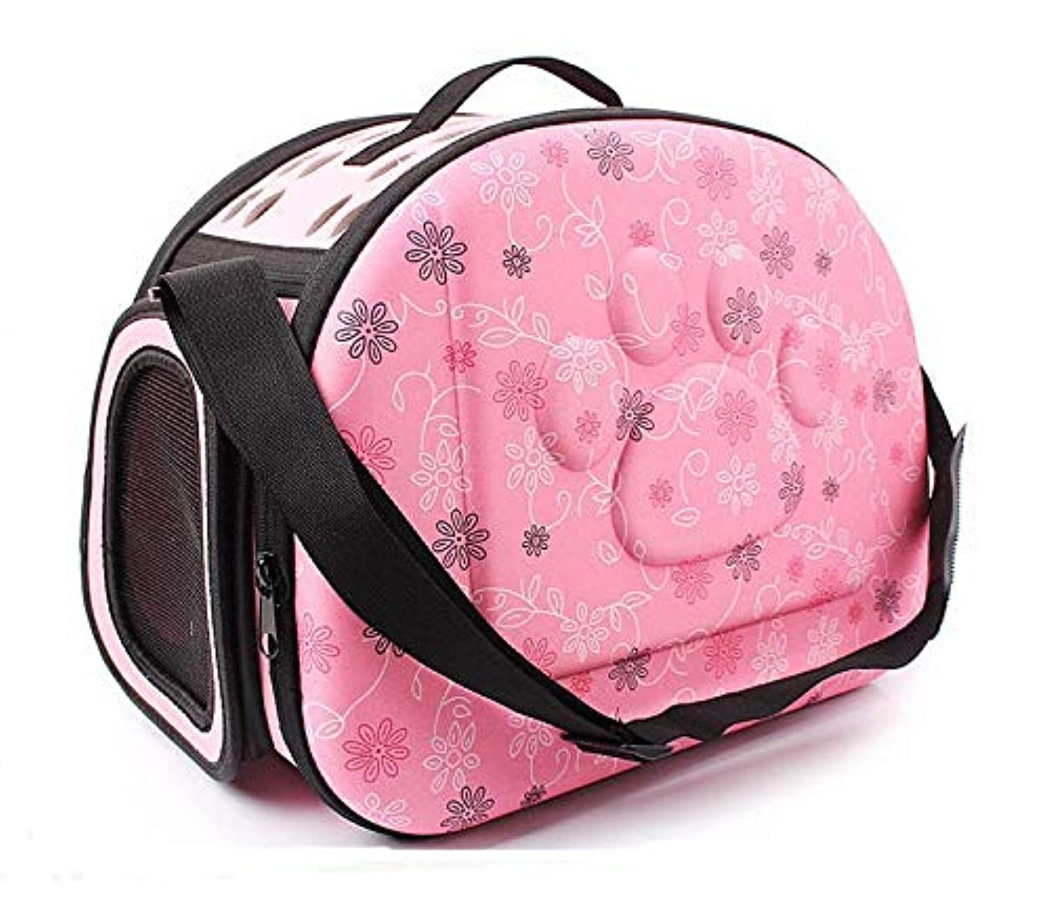 Pink Pet Dogs and Cats Travel Bag Soft EVA Portable Foldable Pet Bag M Sizes Breathable Outdoor Carrier Pet Bag