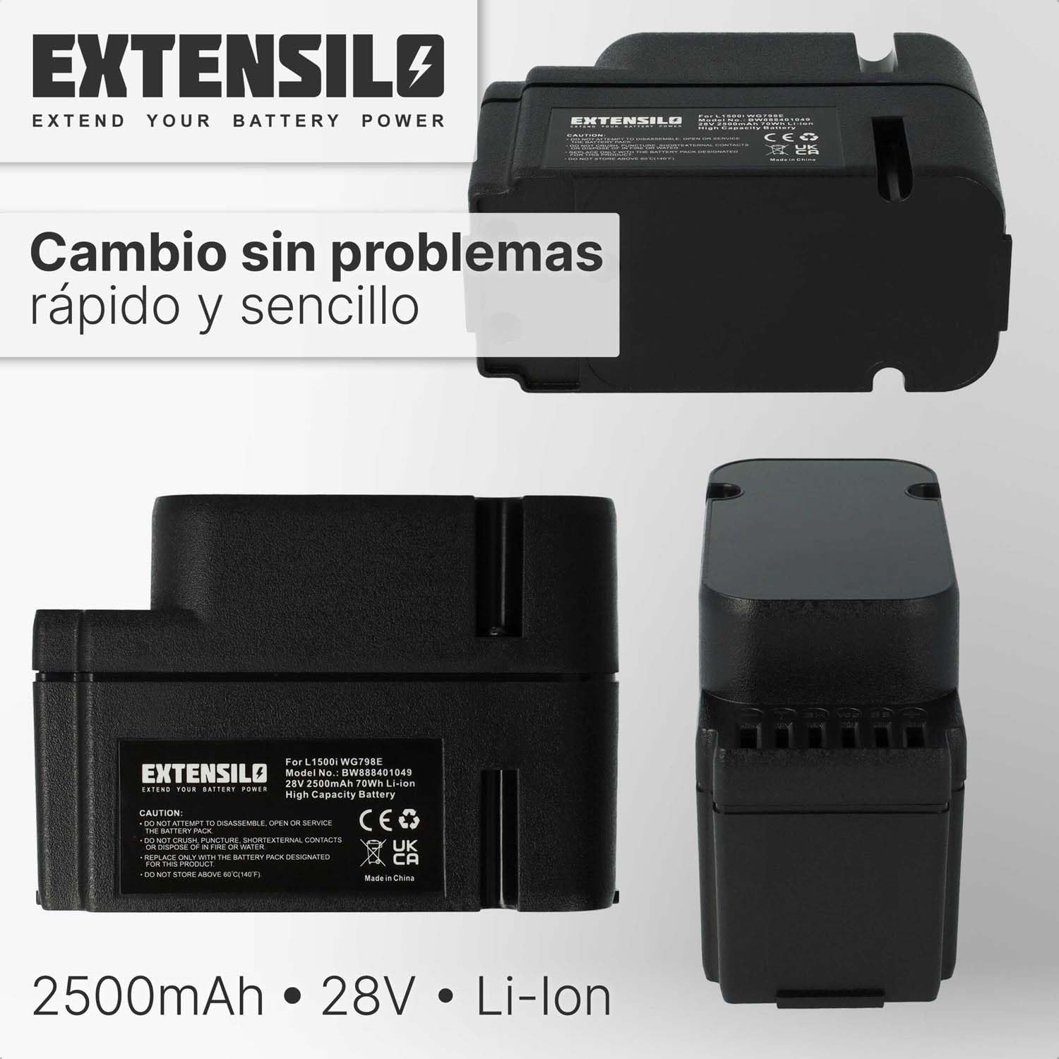 Batería reemplaza WORX WA3225