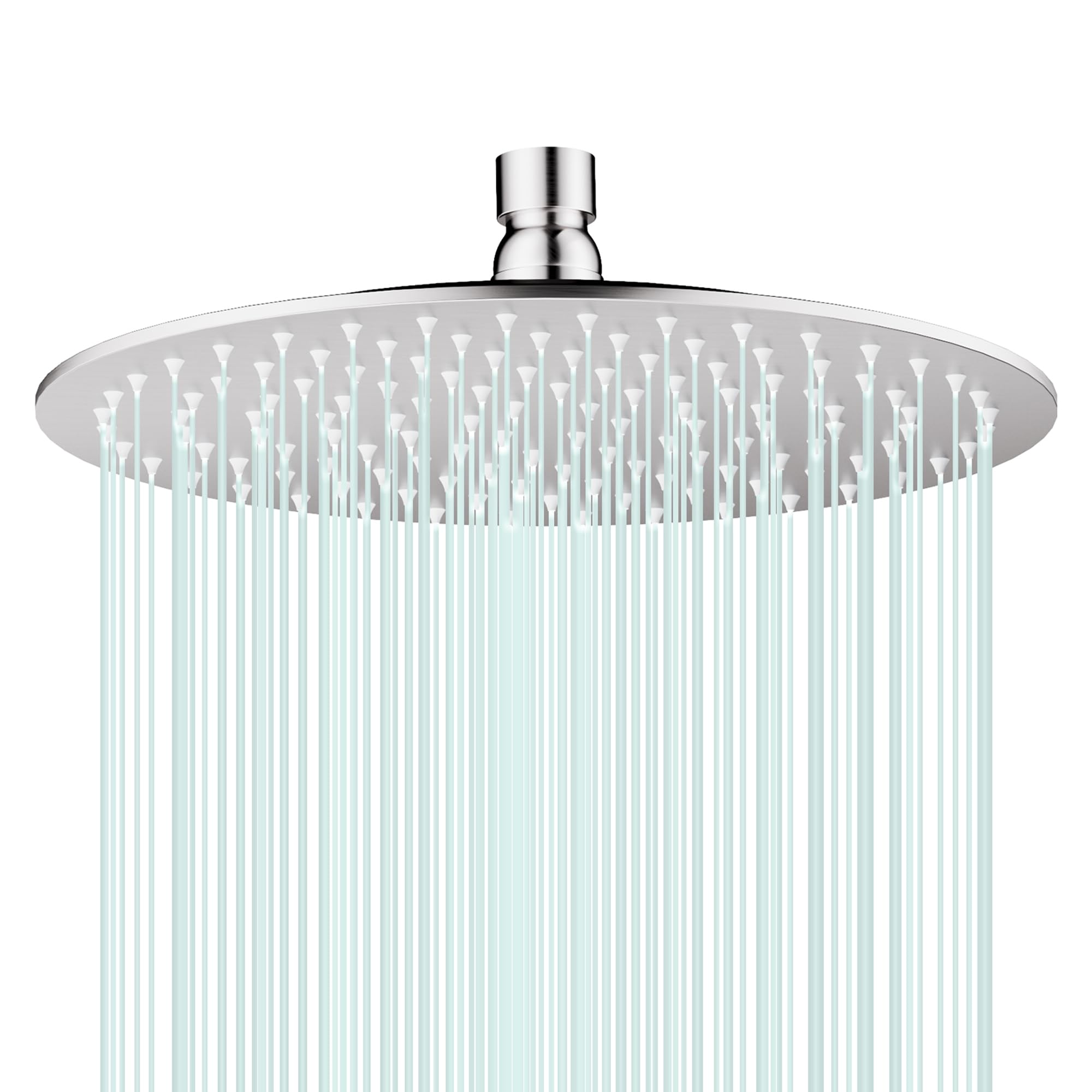 AULEEND All Metal Rain Shower Head - Heavy Duty Stainless Steel, Easy Install, High Water Flow, Ultra-Thin Modern Design for Bathroom (Brushed Nickel, 10?BNW0088
