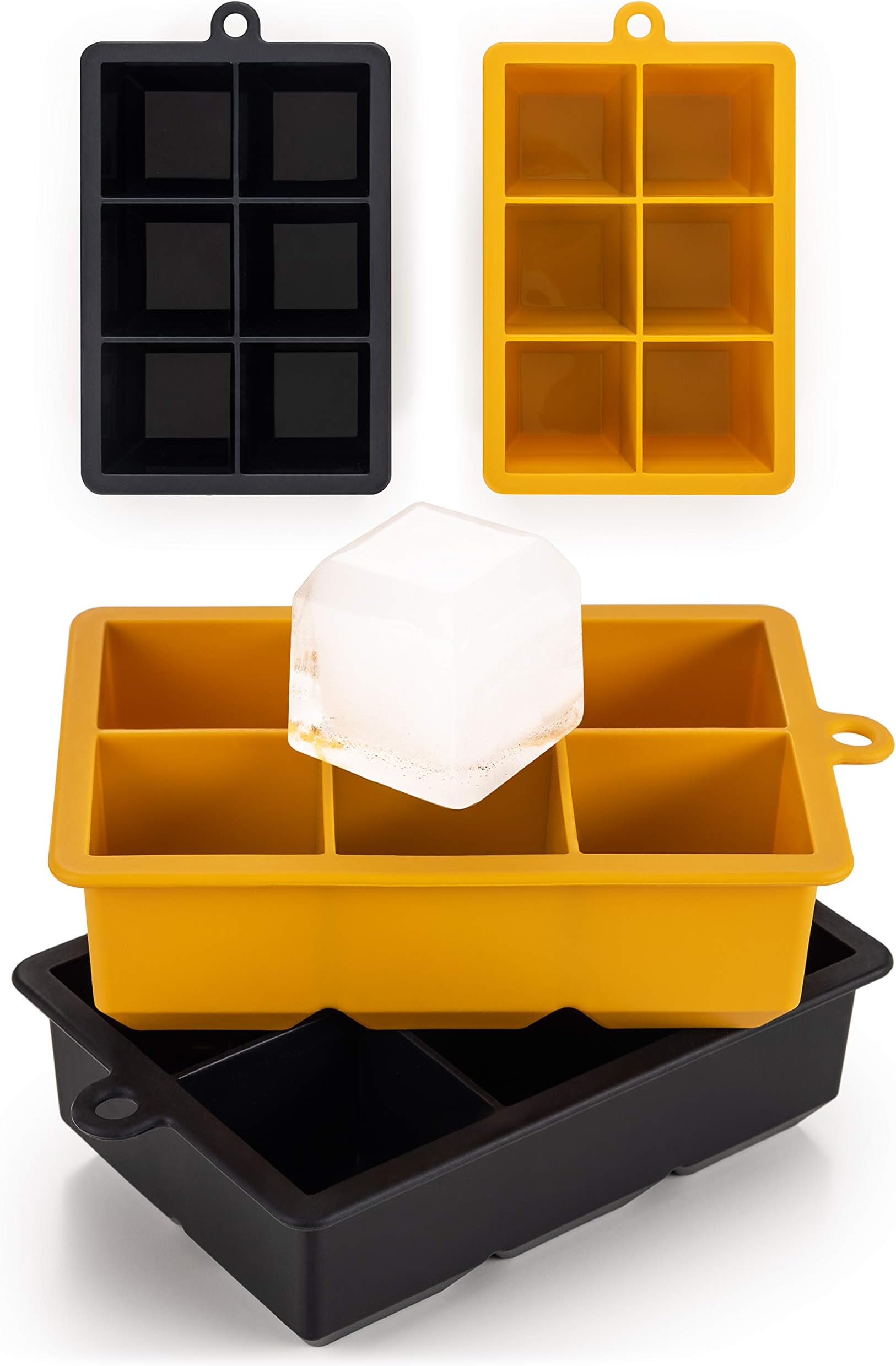 Sonew Moule à glaçons en silicone 24 compartiments avec couvercle