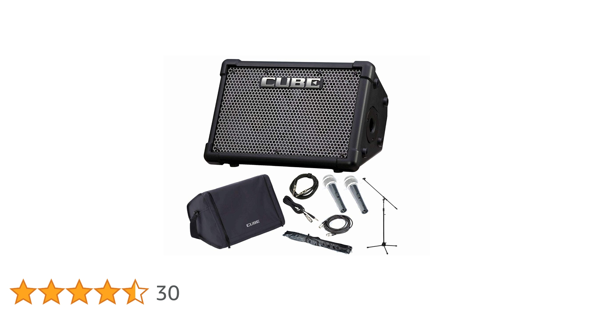 ローランドCUBE STREET アンプ（全ケーブル付）&SHURE58マイク付 Amazon | 【ボーカルセット】Roland ローランド パフォーマンス