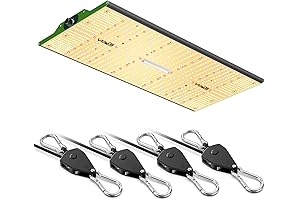 ViparSpectra P4000 LED Grow Light and Suspension Heavy Duty 4-Pack Adjustable Rope...