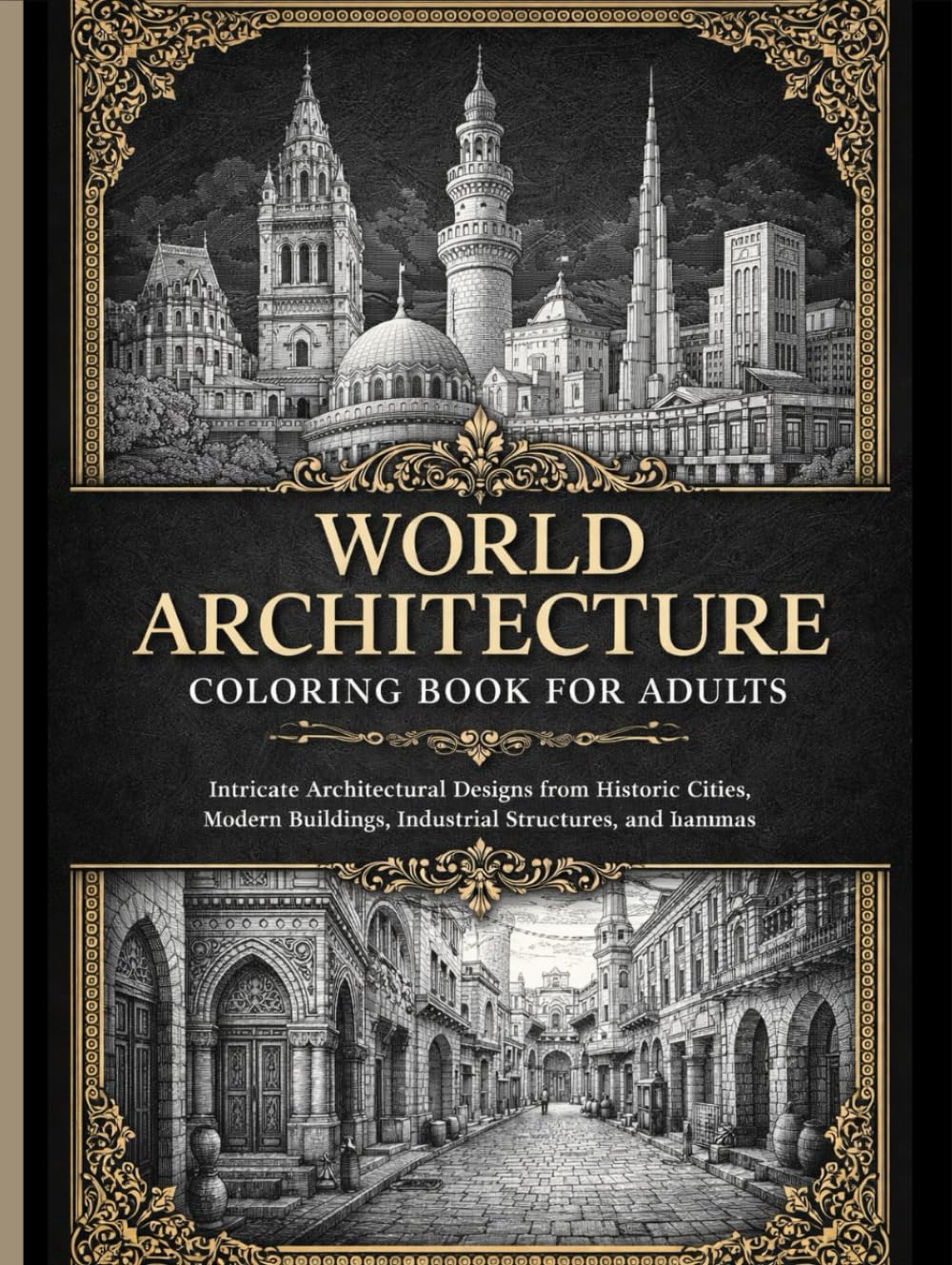 Architectural Wonders of the World – A Coloring Book for Adults: Detailed Global Architecture Featuring Historic Streets, Industrial Design, Modern ... Landmarks for Creativity and Relaxation