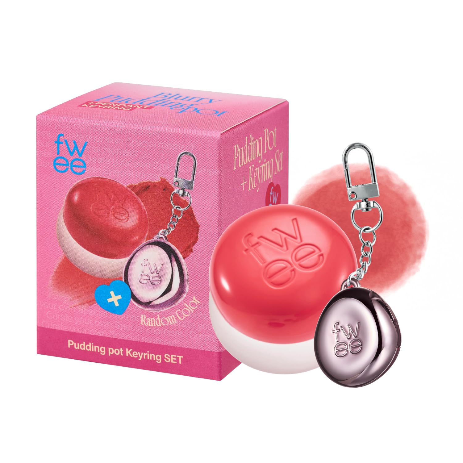 Lip&Cheek Blurry Pudding Pot + Keychain | Bestie Moment Seventeen | Lightweight & Modular Makeup Blush Soft Multipurpose 5g