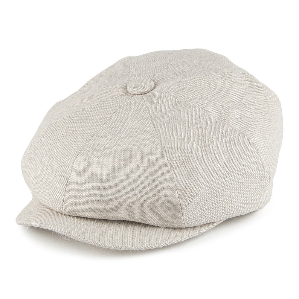 Failsworth Hats Alfie Irish Linen Newsboy Cap - Natural 57