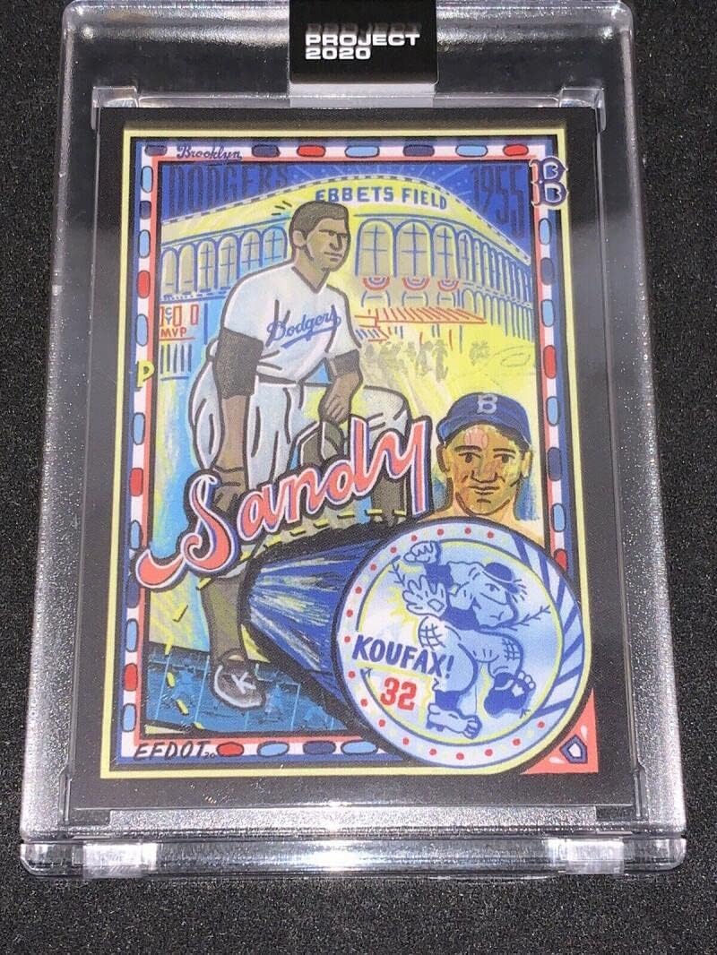 2020 Topps Project 2020 Baseball #369 Sandy Koufax Brooklyn Dodgers 1955 Topps Design artist EFDOT