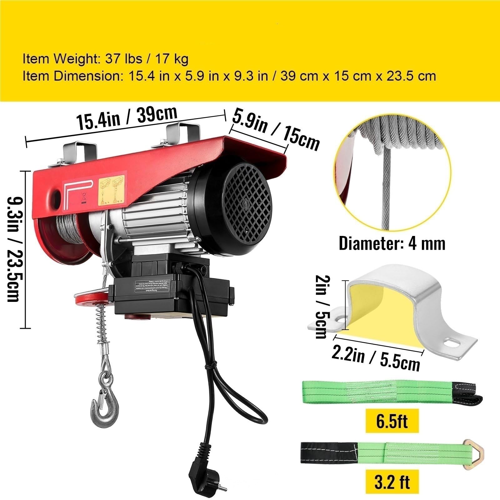 Seilhebezug Elektrische Winden 220V/110V elektrischer Hebezeug