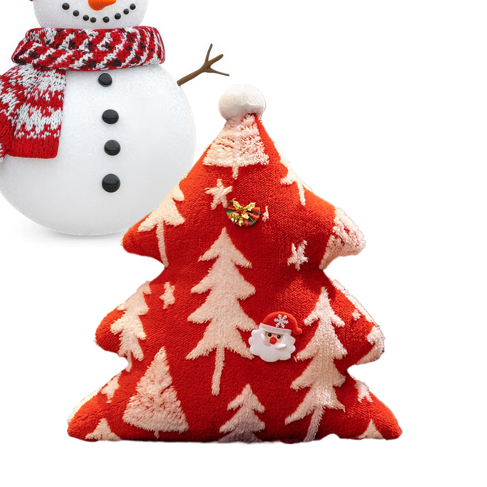 Coussin en peluche de 40 cm boho pour déco de Noël, chambre et canapé