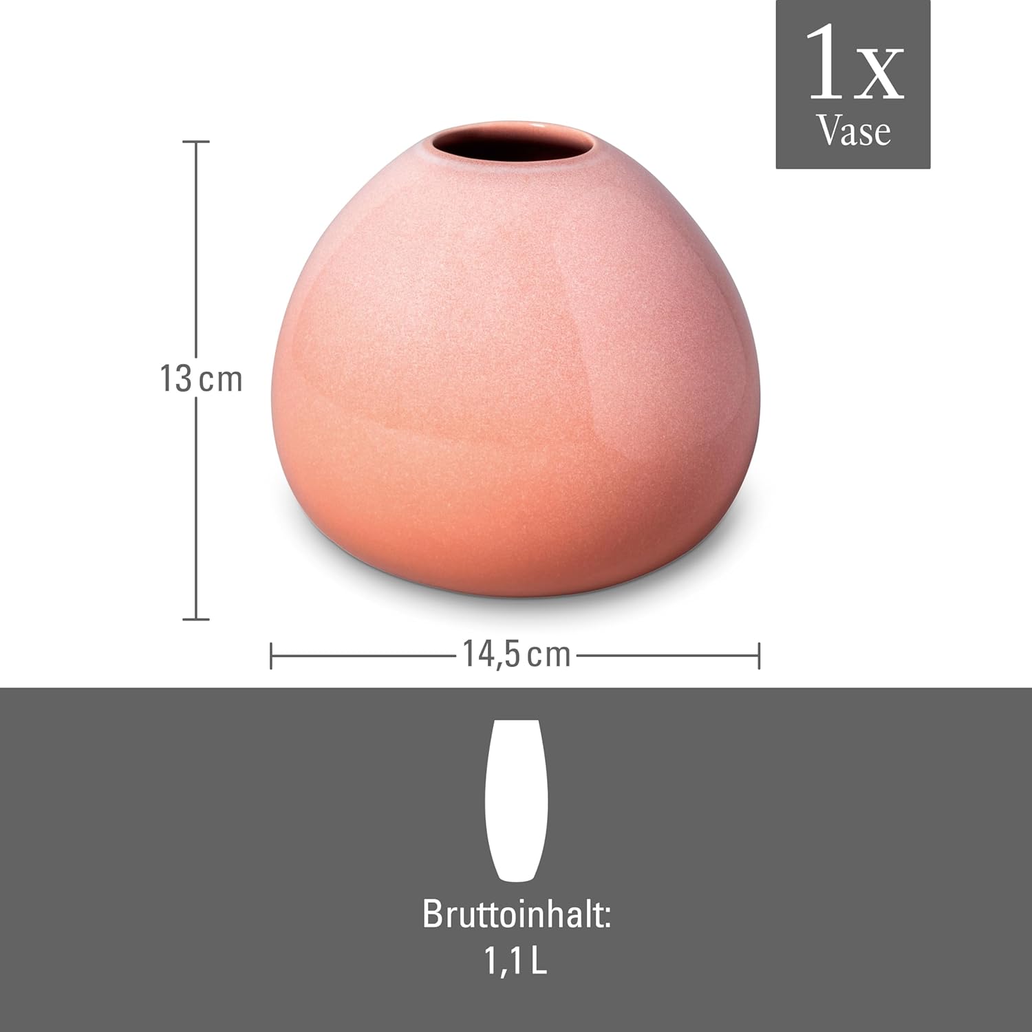 Perlemor Home Drop vase Small 14,5x14,5x13cm