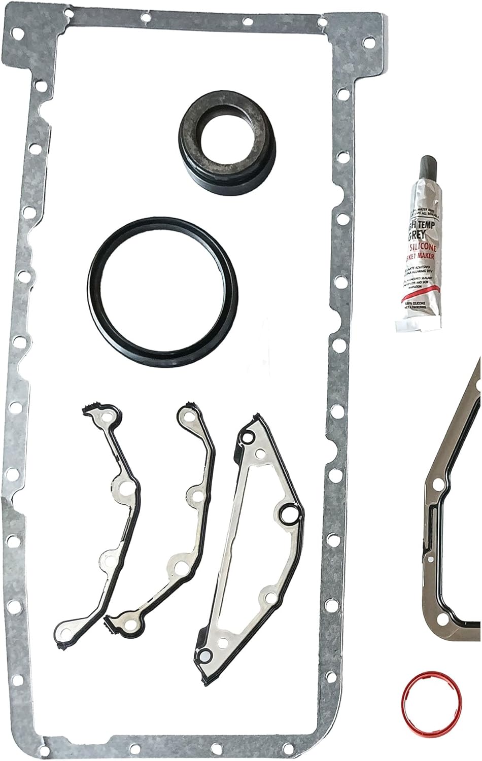 PartsFlow Oil Pan Gasket Set For 02-10 BMW E60 E61 E63 E65 550i 545i 645Ci 745i 4.4L 4.8L For 740i 740li 750li X5 B7 4.0L 4.8L 4.4L