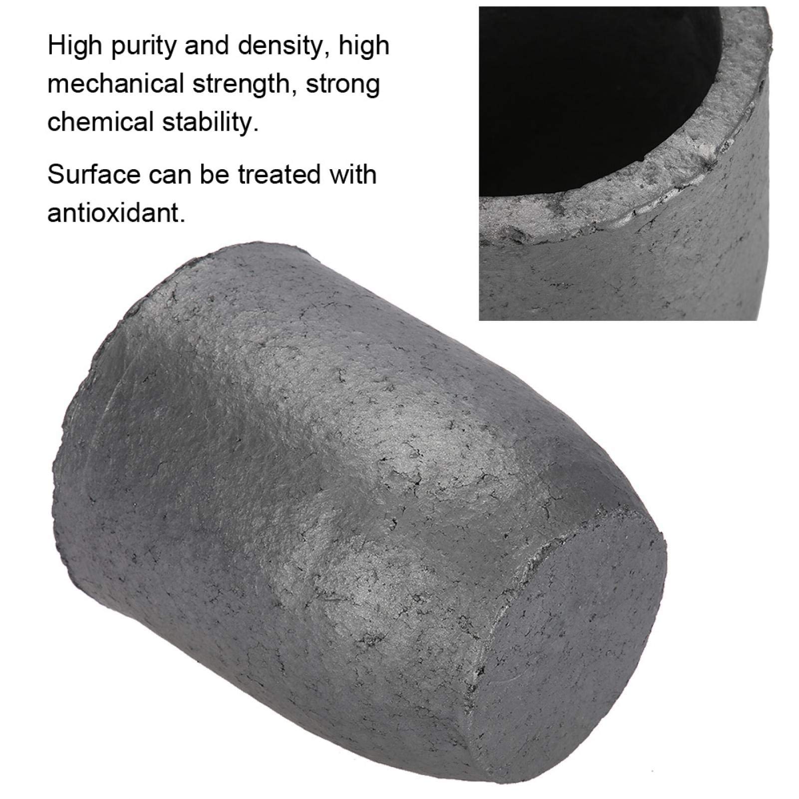 Crogiolo di grafite in carburo di silicio a forma di tazza, strumento di fusione del crogiolo per la colata in forno 6 kg, per la fusione di metalli preziosi con oro argento, strumenti per la produzio