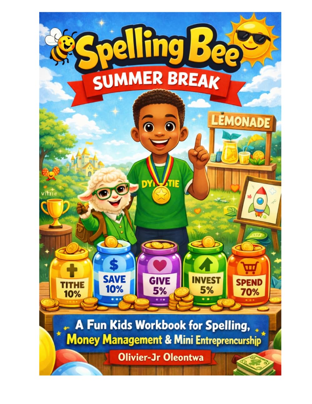 Spelling Bee Summer Break with Olivier-Jr: A Fun Kids Workbook to Learn Words, Money & Business