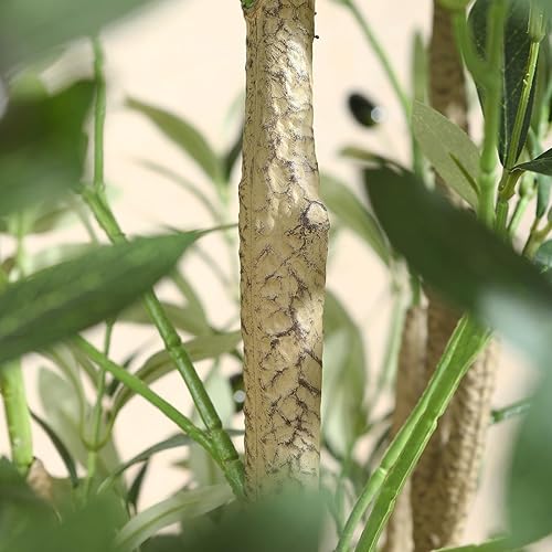 Miniatura 9 de Crosofmi - Olivo artificial en maceta, 5 pies de alto, árbol de seda, planta topiaria, moderna, perfecto para interiores, decoración, exterior,