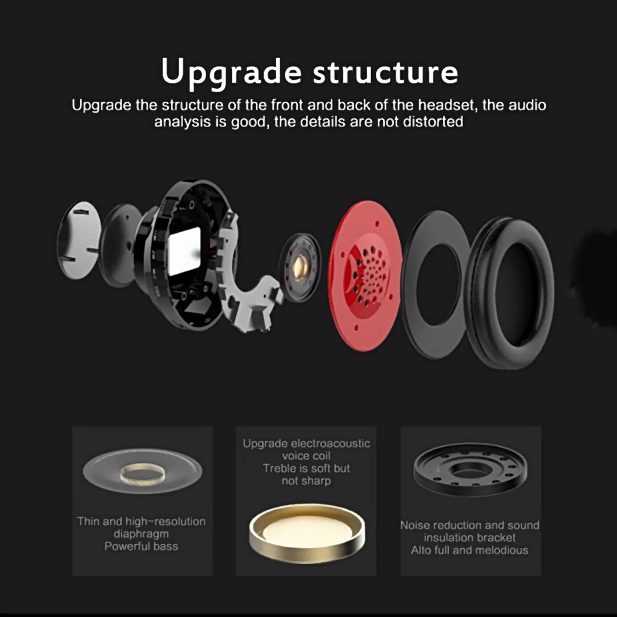 Cuffie wireless Bluetooth con luci colorate, grande capacità della batteria, pieghevoli, Bluetooth 5.0, portata 10 m, stereo surround, microfono integrato, comode orecchie fissate (blu)