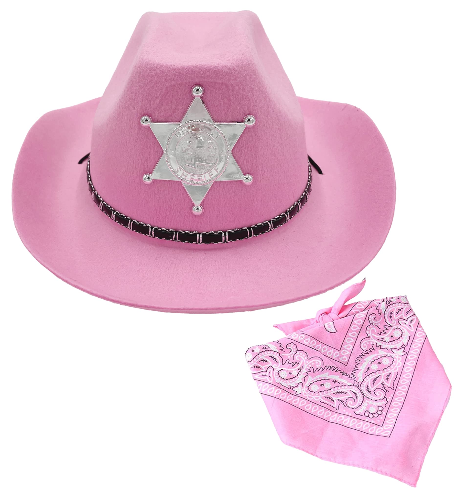 Carnavalife Sombrero Cowboy Cowgirl de Vaquero con Pañuelo Bandanas Paisley de Algodón Toy Story Western Occidental Oeste Country Disfraz para Adulto y Niños
