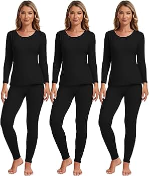 Mens Thermal Underwear Men Thermal Underwear Set Fleece Lined Long Johns Winter Base Layer Top & Bottom Men's Baseball Pants