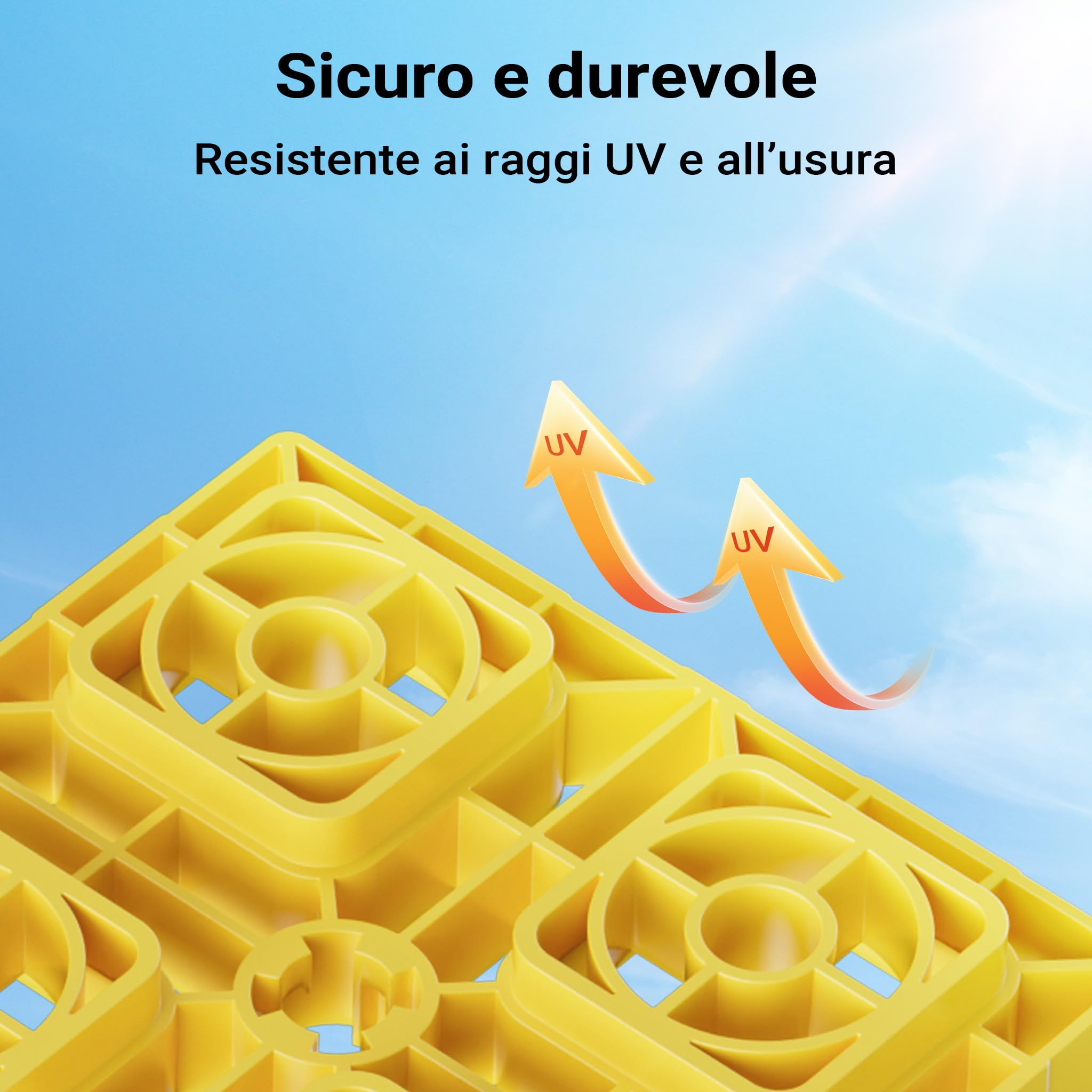 Wiltec Piastre di appoggio, Set 10 pedane di livellamento, Portata 13,5 t, impilabili, Altezza 11,4 cm, per Camper
