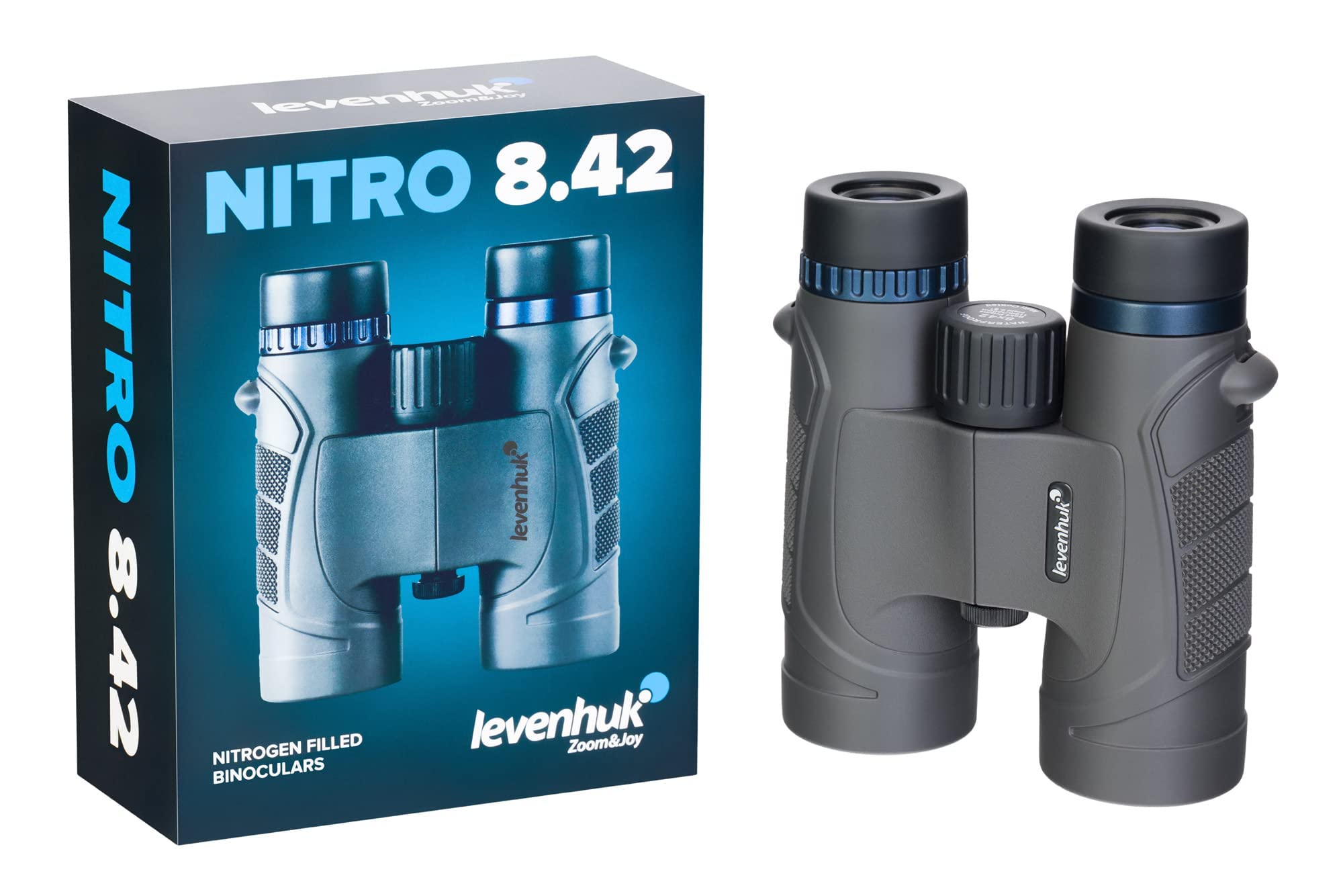 Levenhuk Nitro 8x42 Binocolo da Campo, Compatto, Leggero, Impermeabile