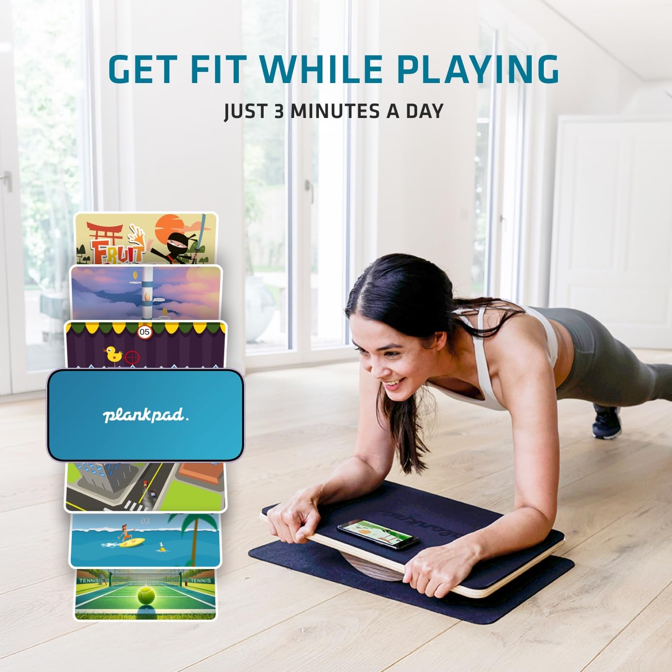 Amazon | Plankpad - iOSおよびAndroid用トレーニングアプリ搭載