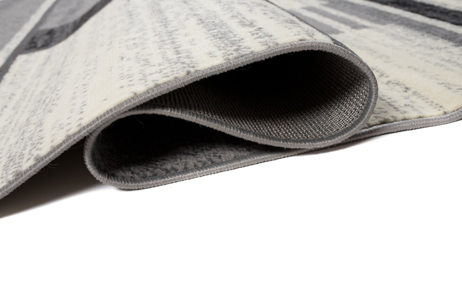 Tapiso QMEGA nowoczesny dywan z krótkim włosiem, melanż, czarno-szary, kremowy, abstrakcyjne paski, kwadratowy wzór, do salonu, sypialni, Ökotex 250 x 300 cm